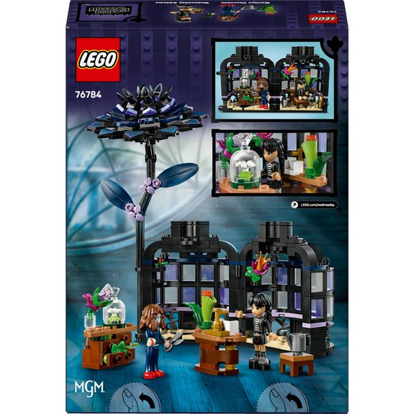 Lego 76784 - wednesday fiore di dalia nero con 2 bamboline, 9+ anni - LEGO