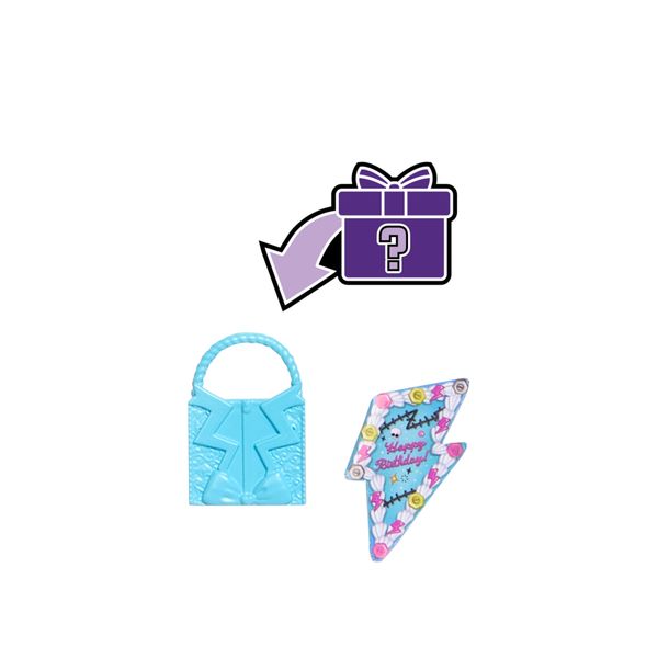 Monster high - frankie stein scary sweet birthday, bambola con abito da party nero e accessori a tema - Monster High