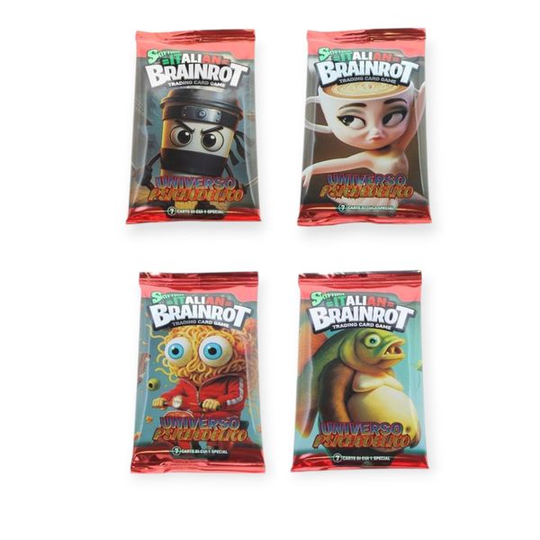 Skifidol italian brainrot – 1 bustina 7 carte + 1 special – universo psichedelico - BRAINROT