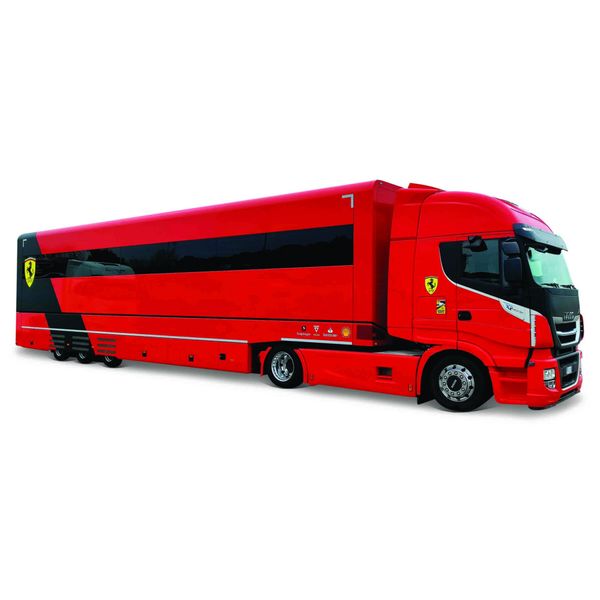 Iveco ferrari s way 570 racing transporte in scala 1:43+ 1 ferrari sf-24  1:43 - BBURAGO