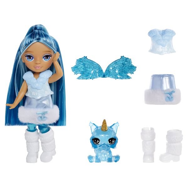 Rainbow high littles - fairy doll  singola assortita 14 cm con pet fantasy - Rainbow High