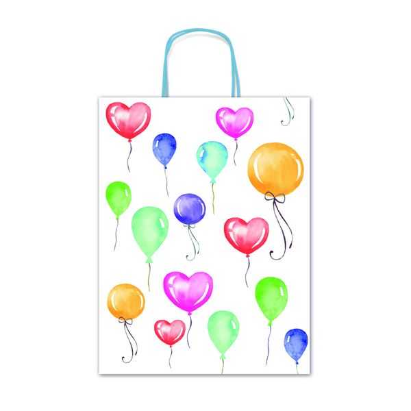Borsa regalo palloncini - formato 26x34,5x12 cm - 