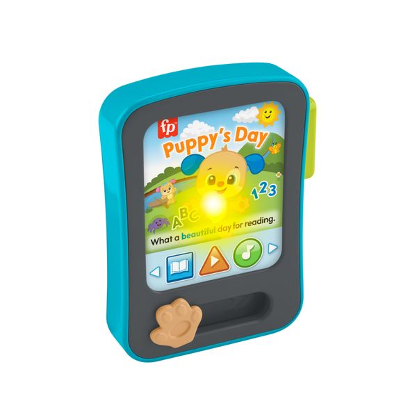 Fisher-price - tablet delle storie di cagnolino, finto e-reader con luci, canzoni didattiche e classiche filastrocche - FISHER PRICE