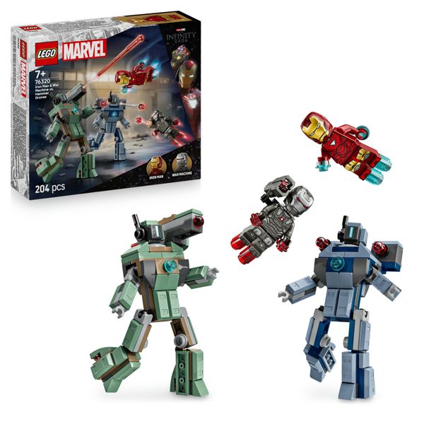 Lego marvel 76320 - iron man e war machine vs droni con action figure 7+ - LEGO SUPER HEROES, Lego