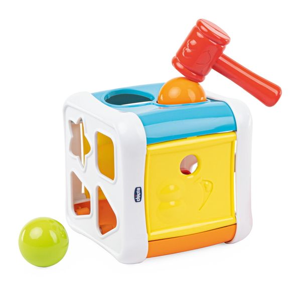 2 in 1 cubo incastra & martella - smart to play - chicco - Chicco