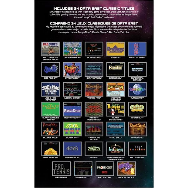 My arcade - mini player data east™ – mini console portatile 10,8 cm con 35 giochi - MY ARCADE
