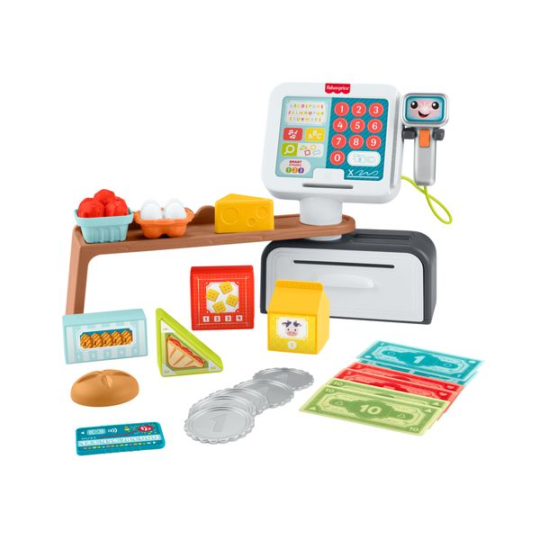 Fisher-price - registratore di cassa, set per l'apprendimento con oltre 150 canzoni, suoni e frasi, 20 accessori inclusi - FISHER PRICE