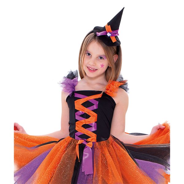 Costume travestimento halloween streghella bambina taglia unica bimbi - CARNAVAL QUEEN