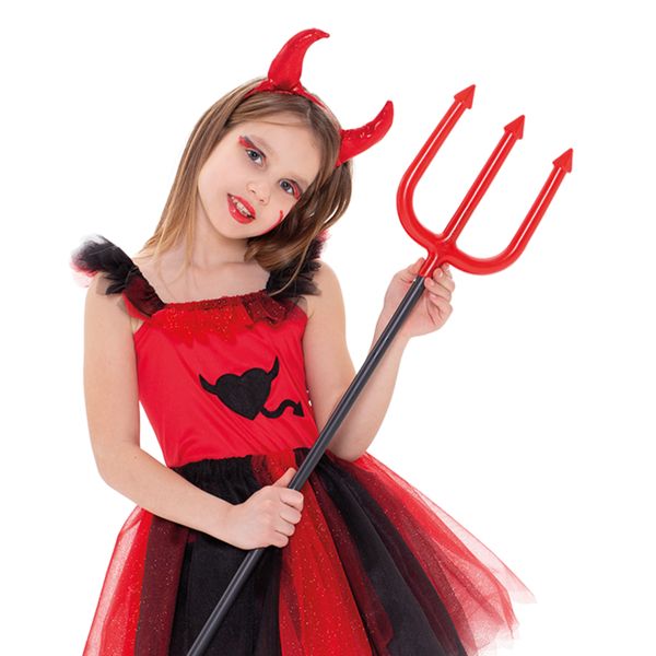 Costume travestimento halloween diavoletta bambina taglia unica bimbi - CARNAVAL QUEEN