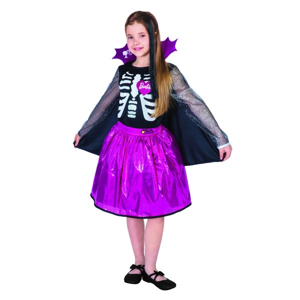 Costume fuxia e nero barbie skeletrina bambina, originale mattel - CARNAVAL QUEEN