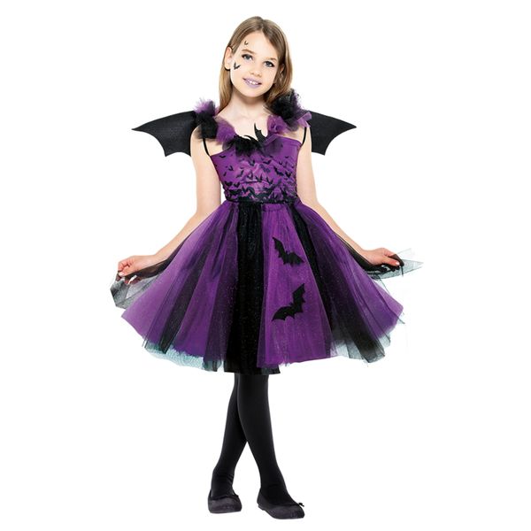 Costume travestimento halloween pipistrellina bambina taglia unica bimbi - CARNAVAL QUEEN