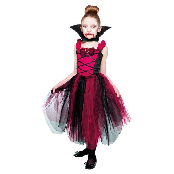 Costume travestimento halloween lady vampira bambina taglia unica bimbi - CARNAVAL QUEEN