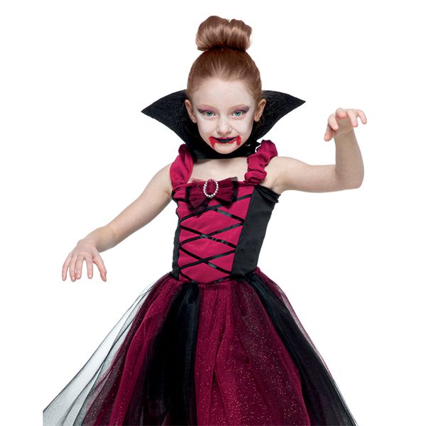 Costume travestimento halloween lady vampira bambina taglia unica bimbi - CARNAVAL QUEEN