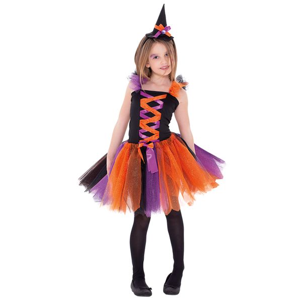 Costume travestimento halloween streghella bambina taglia unica bimbi - CARNAVAL QUEEN