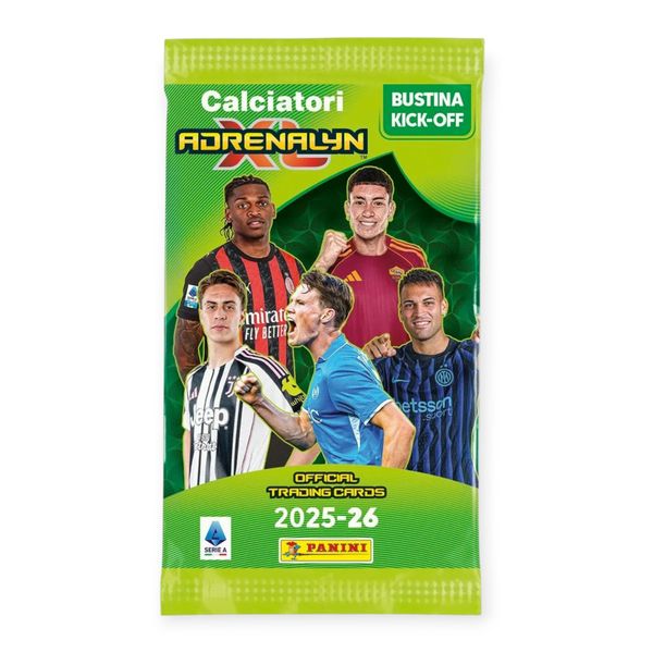 Confezione 5 bustine collezionabili calciatori adrenalyn xl 2025-26 - PANINI