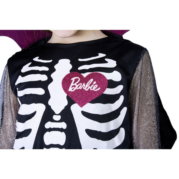 Costume fuxia e nero barbie skeletrina bambina, originale mattel - CARNAVAL QUEEN