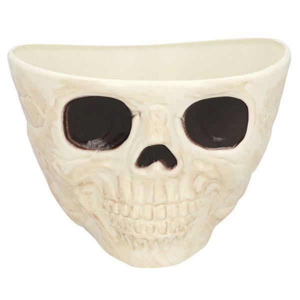 Scodella bianca a forma di teschio 26 cm – halloween - CIAO