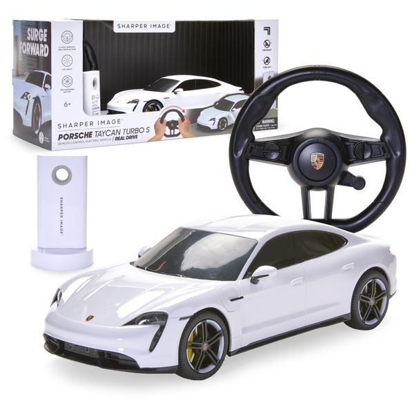 Porsche taycan turbo s rc 1:20 con luci led e ricarica - sharper image - Sharper Image