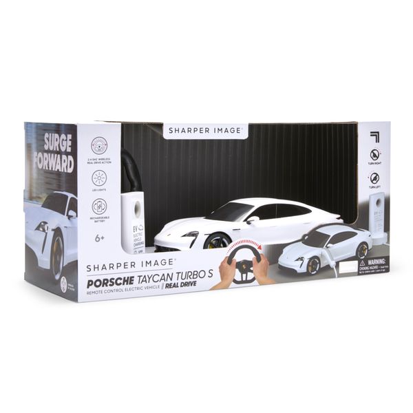 Porsche taycan turbo s rc 1:20 con luci led e ricarica - sharper image - Sharper Image