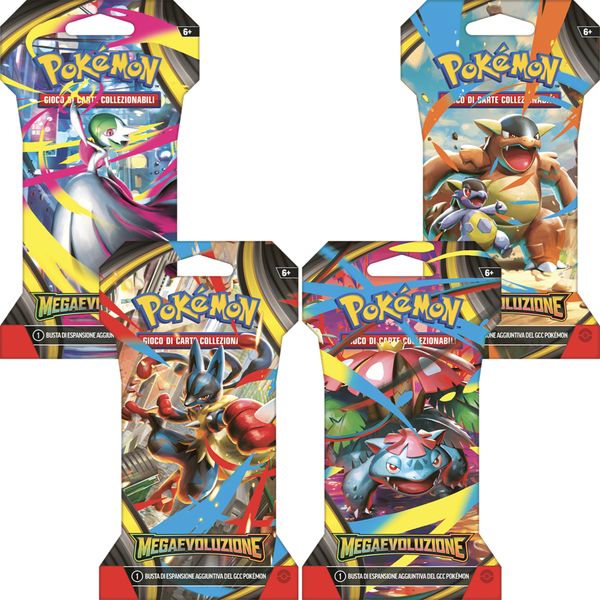 Pokémon - mega evoluzione - busta assortita 10 carte in paper sleeve - POKEMON