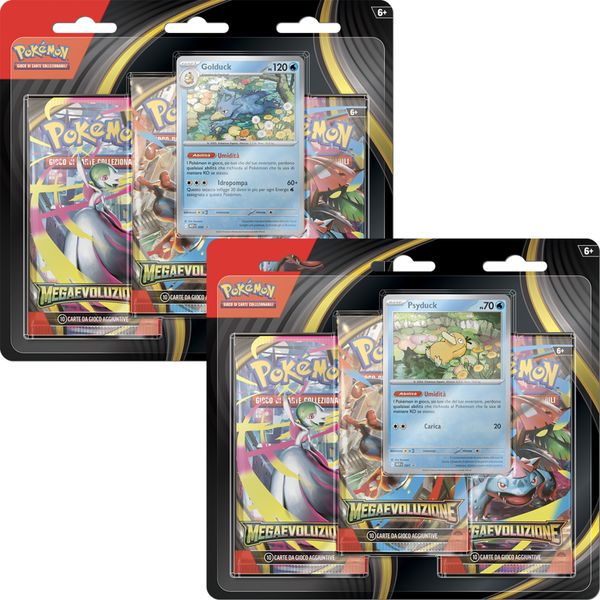 Pokémon - mega evoluzione - 3 pack assortito blister carte da gioco - POKEMON