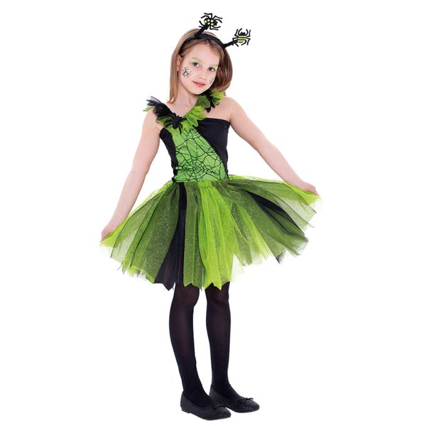 Costume travestimento halloween ragnatelina bambina taglia unica bimbi - CARNAVAL QUEEN