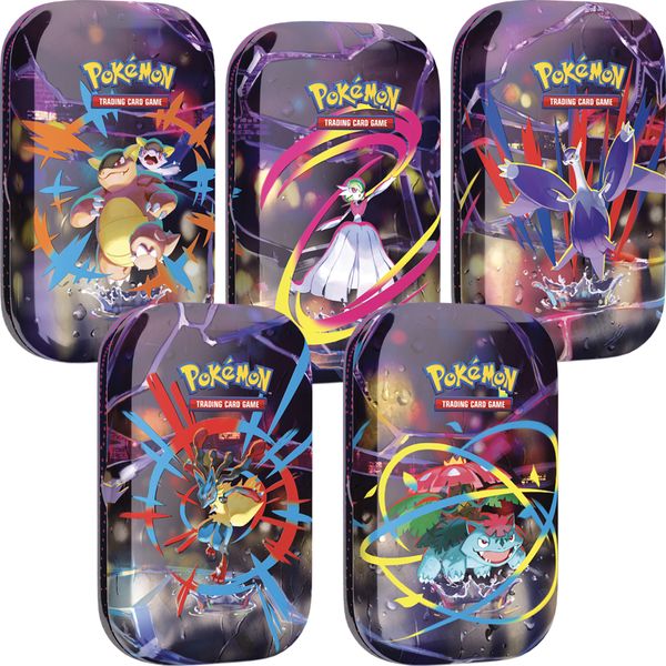 Pokémon - mini tin megaeroi - latta assortita da collezione con carte - POKEMON