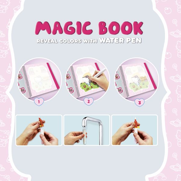 Magic book waterbook - hello kitty - Hello Kitty
