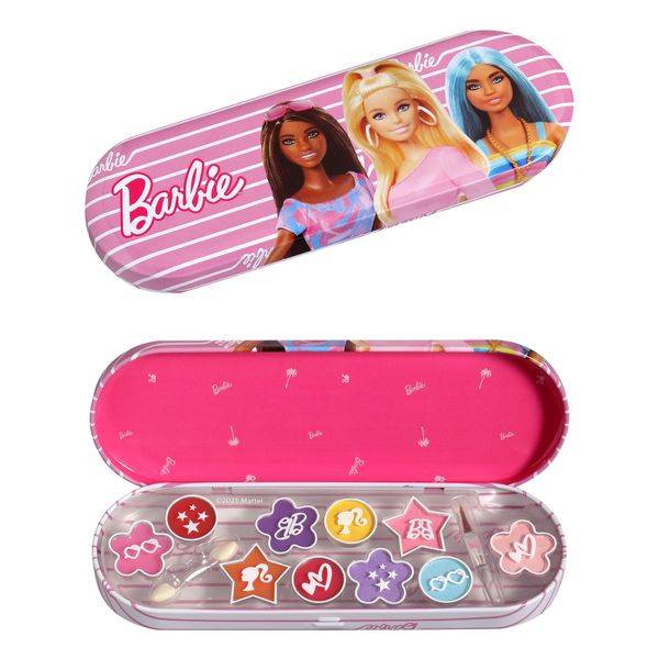 Cofanetto trucco in metallo ad 1 ripiano barbie/compact makeup tin - Barbie