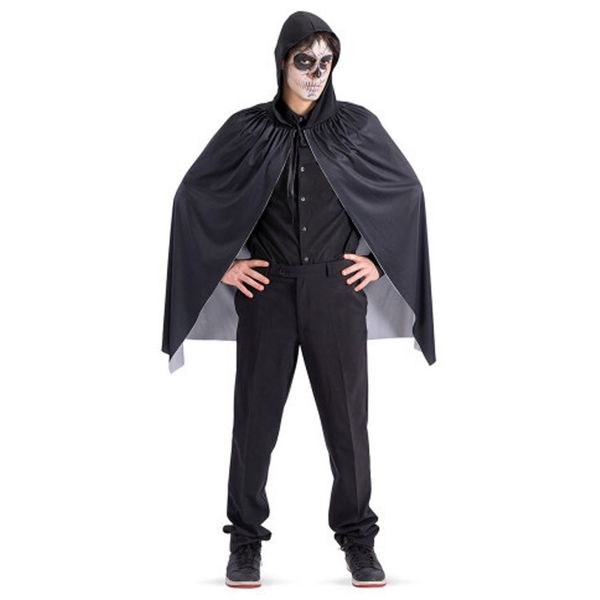 Mantello halloween in jersey con stampa scheletro 80 cm - CARNIVAL TOYS