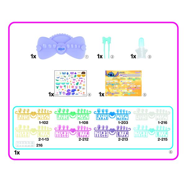 Aquabeads nails studio - stitch nail designer kit - unghie che si attaccano con l'acqua - AQUABEADS