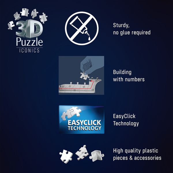 Puzzle 3d iconico: empire state building - replica dettagliata in un affascinante modello puzzle 3d - RAVENSBURGER