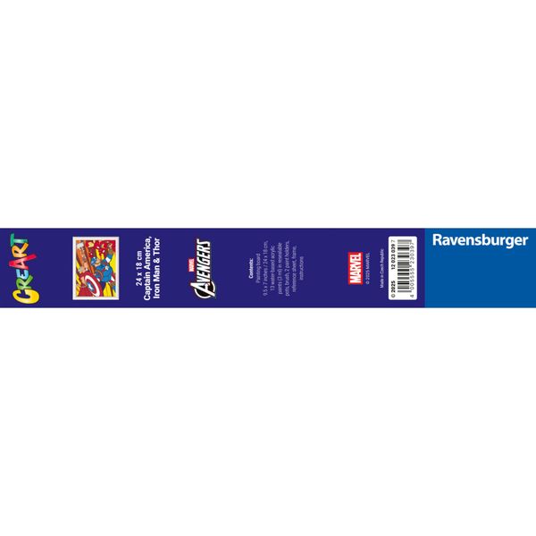 Ravensburger - creart serie e captain america kit dipingi con numeri 7+ - Avengers