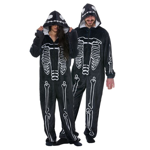 Costume kigurimi scheletro halloween adulto - CARNAVAL QUEEN