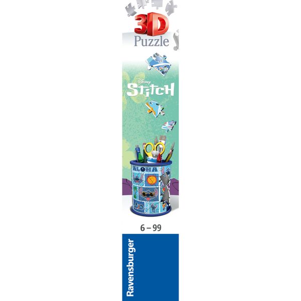 Puzzle 3d portapenne stitch, 54 pezzi, 6+ anni - Disney Stitch