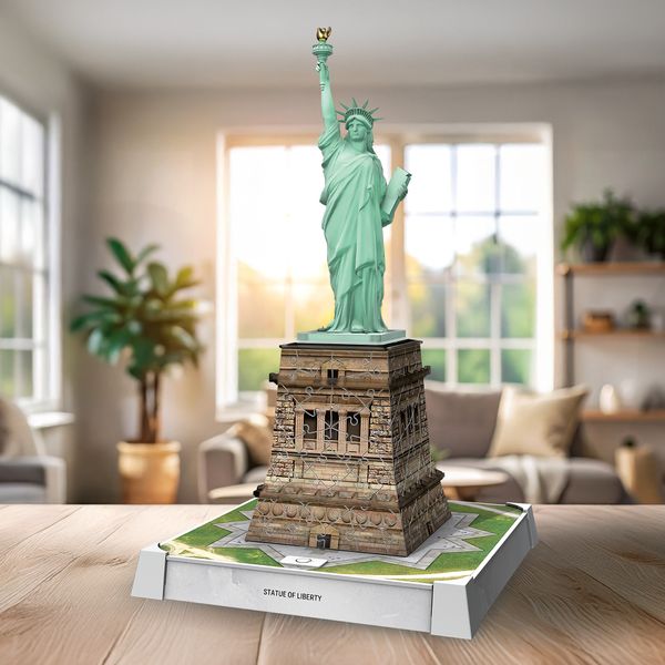 Puzzle 3d iconico: statua della libertà - replica dettagliata in un affascinante modello puzzle 3d - RAVENSBURGER