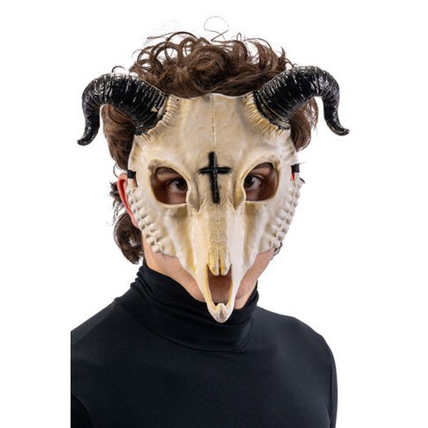 Maschera horror scheletro caprone in plastica rigida - CARNIVAL TOYS