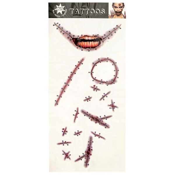 Cartella tatuaggi viso in diverse fantasie - CARNIVAL TOYS