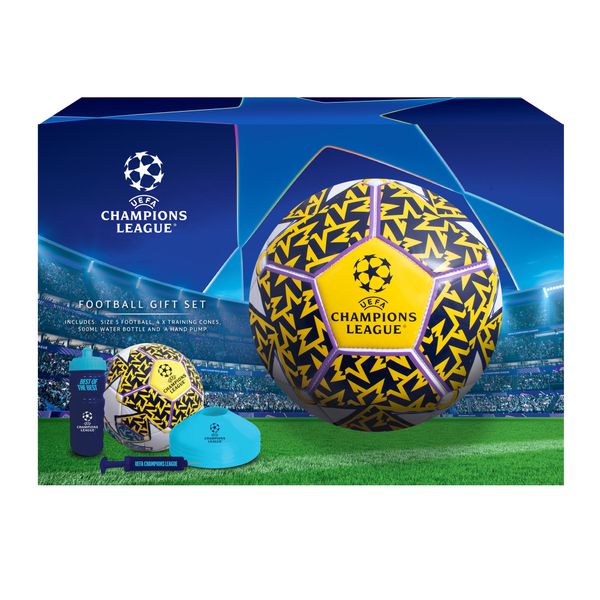 Set calcio uefa champions league con pallone e accessori - SUN&SPORT