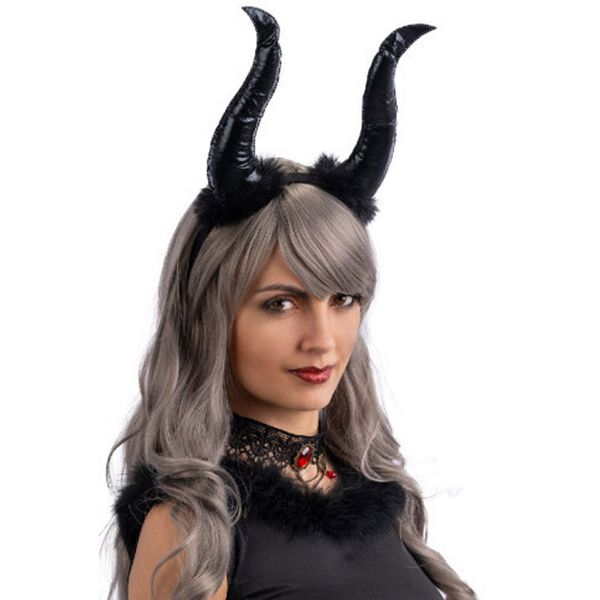 Cerchietto strega malefica con marabout nero - CARNIVAL TOYS