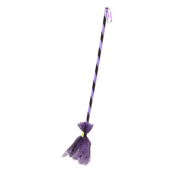 Scopa strega con ragnatela 85 cm - RUBIE'S