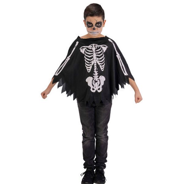 Poncho halloween scheletrino in jersey 55 cm - CARNIVAL TOYS
