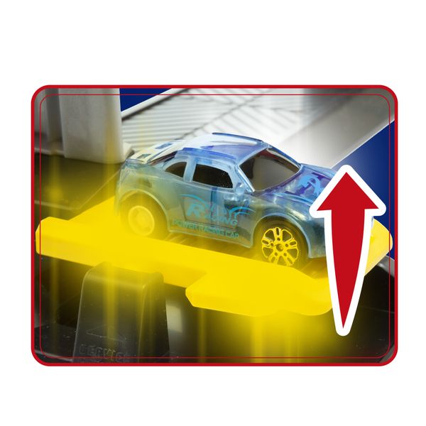 Downtown garage multipiano con pista e auto pull-back - 