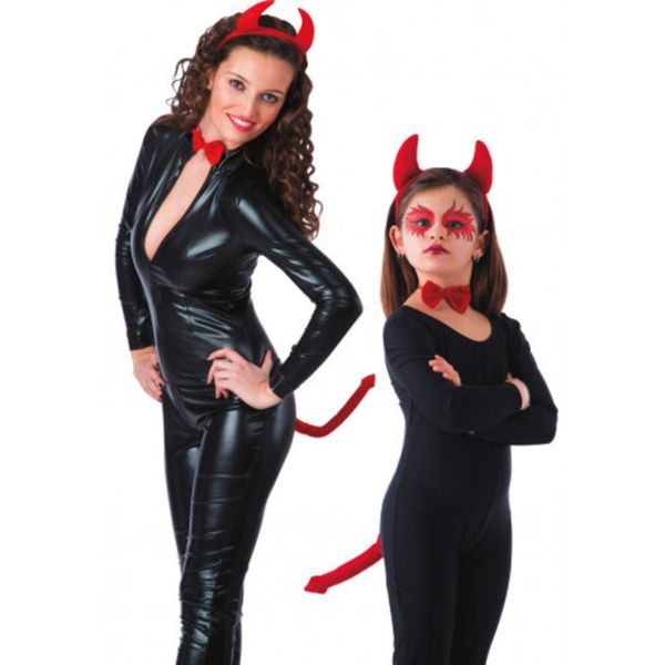 Kit diavolessa halloween con cerchietto, papillon e coda - CARNIVAL TOYS
