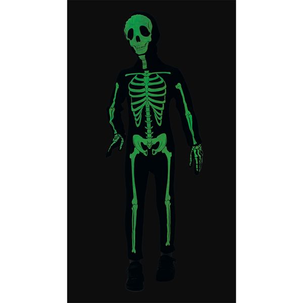 Costume scheletro fluo bambino halloween - CARNAVAL QUEEN
