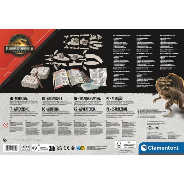 Clementoni - colossal dinosaur dig set - mosasaurus and brachiosaurus - 19434 - CLEMENTONI, Jurassic World