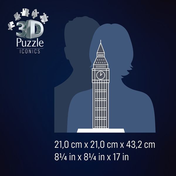 Puzzle 3d iconico: big ben - replica dettagliata in un affascinante modello puzzle 3d - RAVENSBURGER
