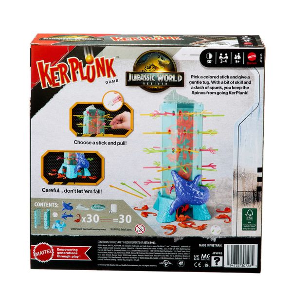 Mattel games - salve le scimmie jurassic world la rinascita, gioco per bambini e famiglia con torre oceanica e spinosauri ispirati al film - Jurassic World