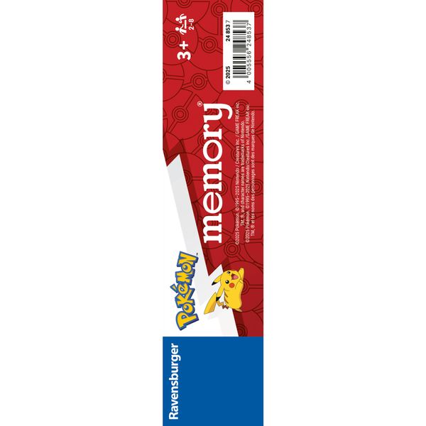 Ravensburger 24853 memory® pokémon - il famosissimo gioco di memoria con 32 coppie di carte, per 2-8 fan dei pokémon dai 3 anni in su - POKEMON
