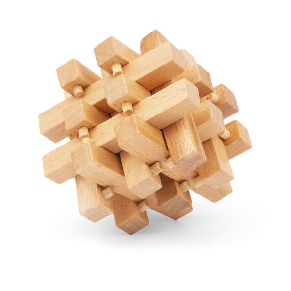 4 rompicapi in legno - giochi di logica e concentrazione - ZIG ZAG